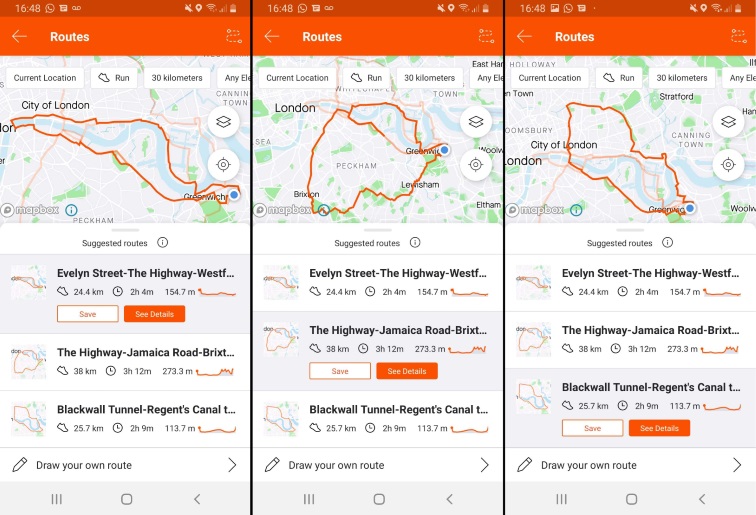 Strava routes